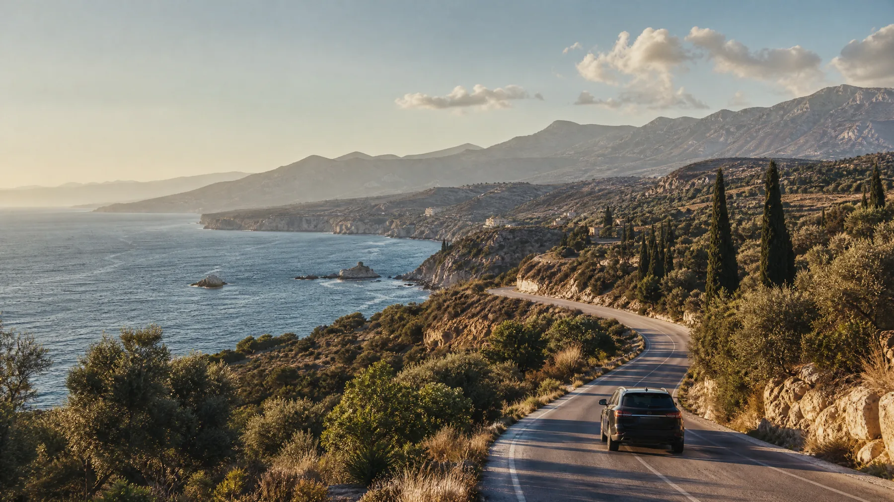 Coastal landscape as an illustration for a discovery stay